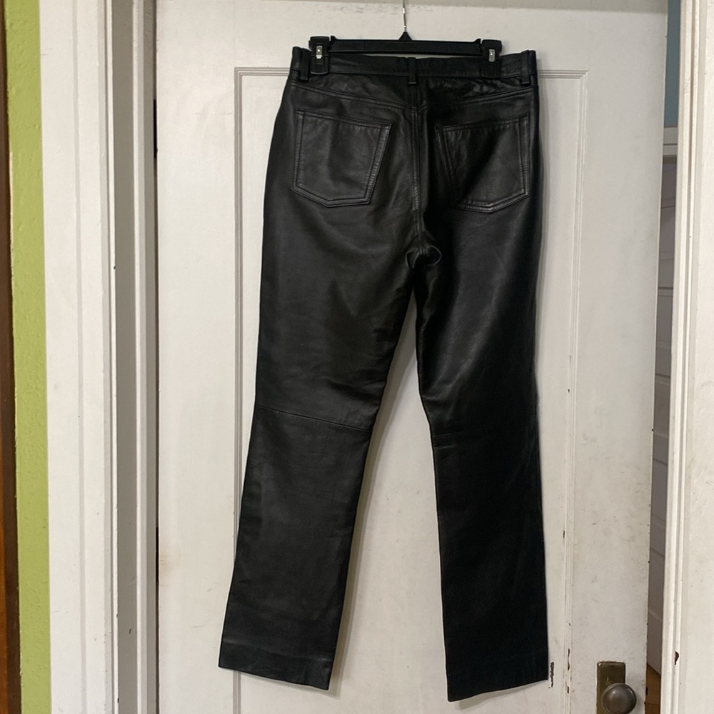 BLACK LEATHER PANTS - Picture 6 of 11